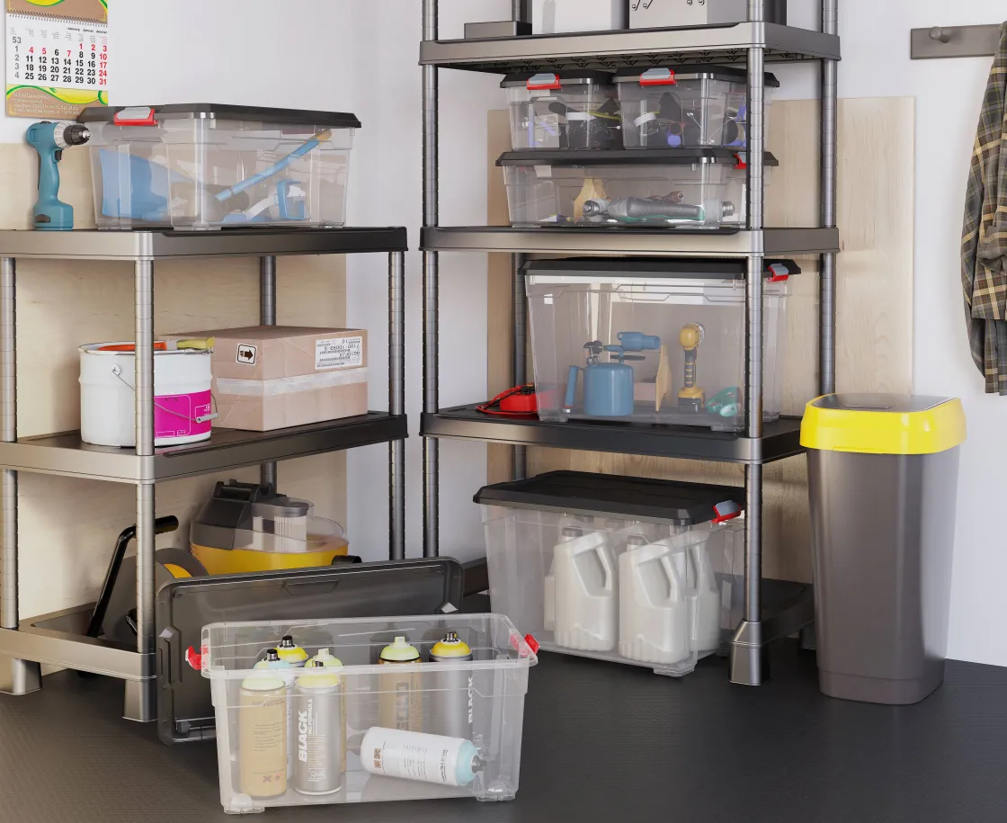 Brico Kis Moover Box Xl Met Wielen Transparant Zwart 60L Sale