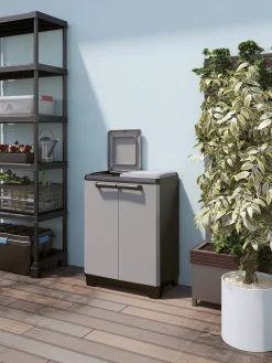 Brico Kis Recycling Kast Split Premium Grijs 2X110L Hot