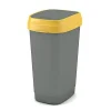 Brico Kis Vuilsnisbak 'Dual Swing Eco' Geel En Grijs 50 L Online