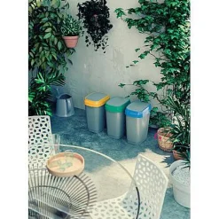 Brico Kis Vuilsnisbak 'Dual Swing Eco' Groen En Grijs 50 L Hot