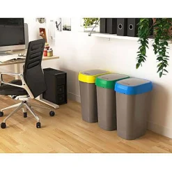 Brico Kis Vuilsnisbak 'Dual Swing Eco' Blauw En Grijs 50 L Sale