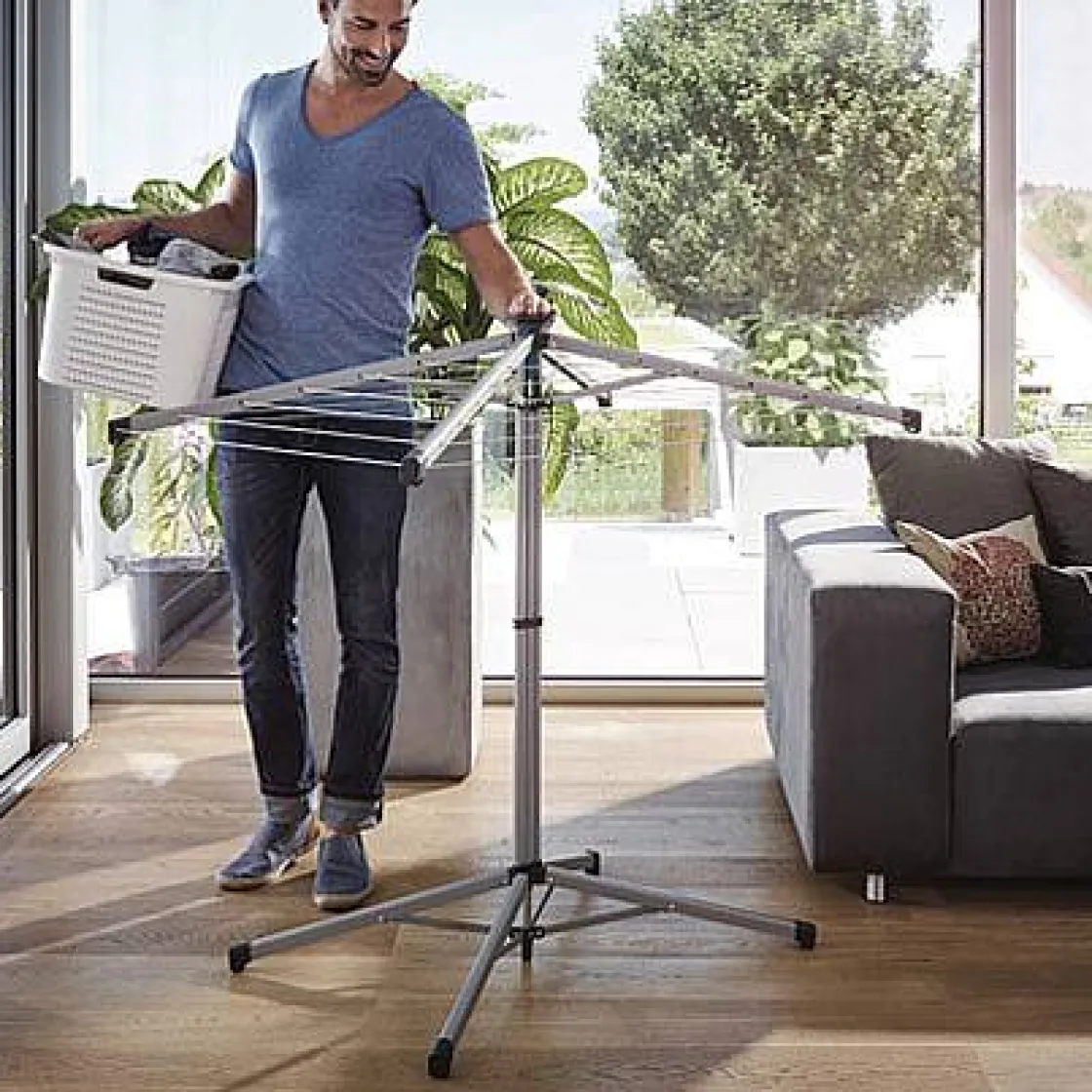 Brico Leifheit Zelfstaande Droogmolen 'Linopop-Up 140' 14M New