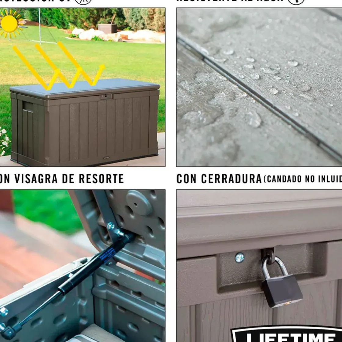 Lifetime Kussenbox 439L 127,9X67,2X64Cm-Brico New