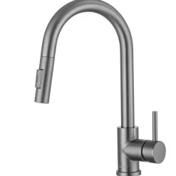 Brico Lomazoo Keukenkraan Met Uittrekbare Uitloop Mason Gun Metal Antraciet