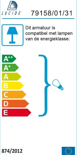 Brico Lucide Plafondlamp Fresh Wit 27Cm E27 Sale