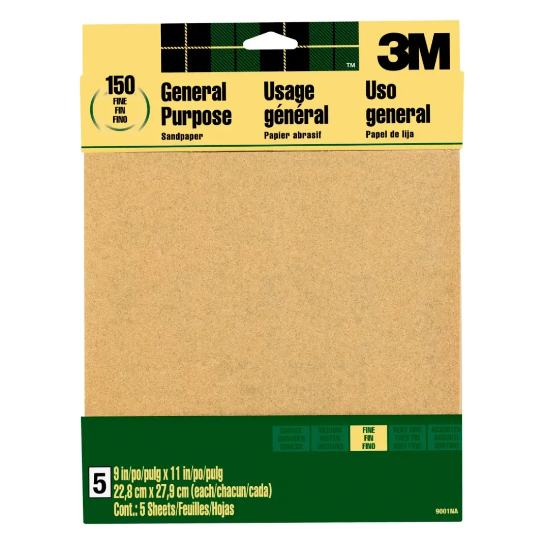 3M Schuurpapier Aluminiumoxide Fijne Korrel 5St/Pak-Brico Outlet