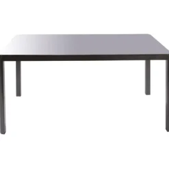 Macari Tuintafel + Verstelbare Poten Glas/Aluminium 150X90X75Cm-Brico Outlet