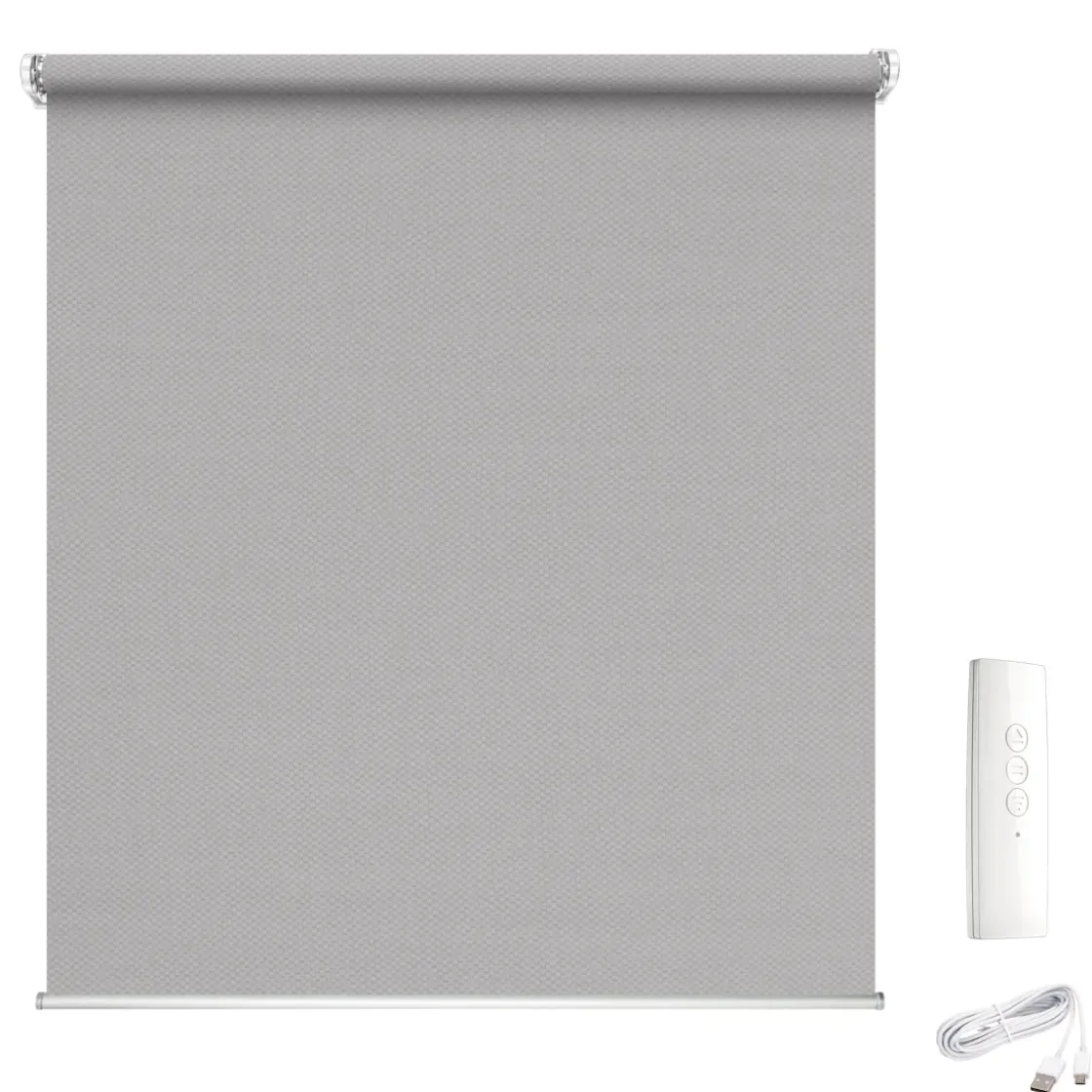 Madeco 1898 E-Roll Gemotoriseerd Screen Rolgordijn Grijs 100X250Cm-Brico New