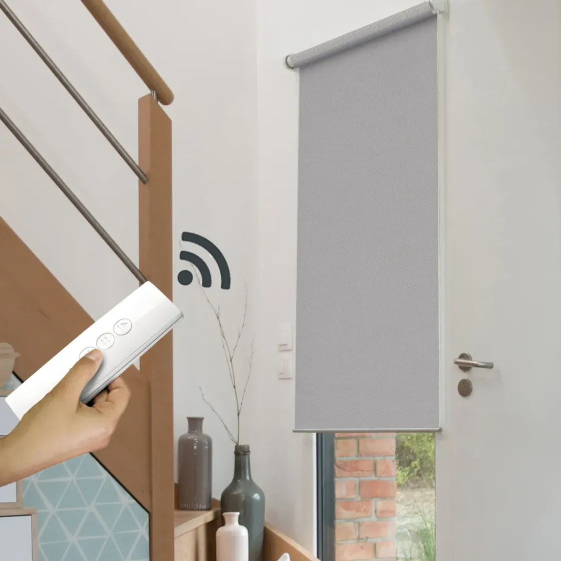 Madeco 1898 E-Roll Gemotoriseerd Screen Rolgordijn Grijs 100X250Cm-Brico New