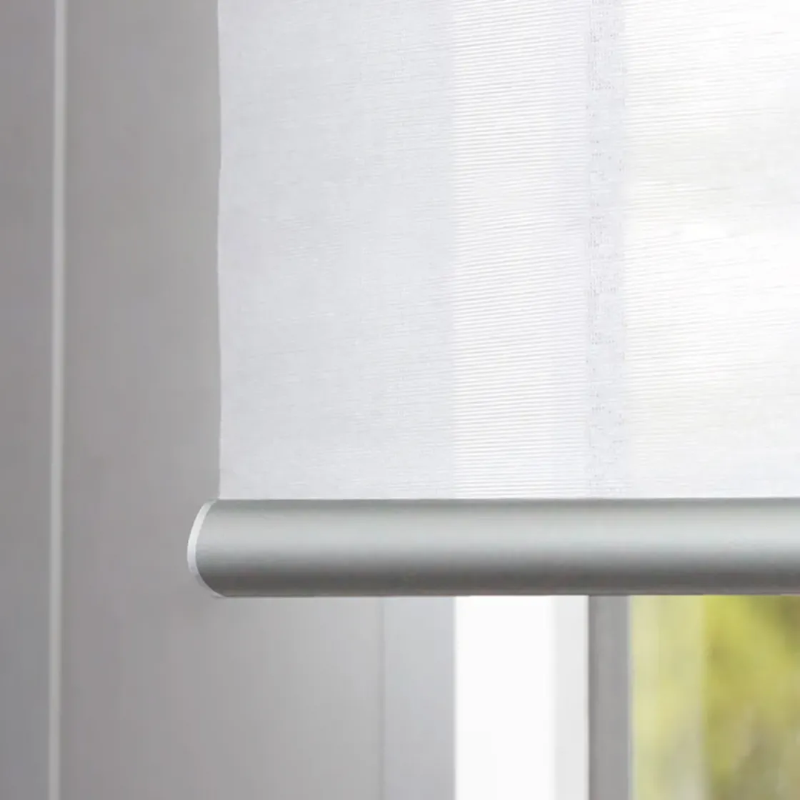 Madeco 1310 Gemotoriseerd Lichtdoorlatend Rolgordijn E-Roll Wit 120X250Cm-Brico Discount