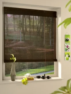 Madeco 7350 Rolgordijn Roll Up Bamboe Chocolate 80 X 180Cm-Brico Online