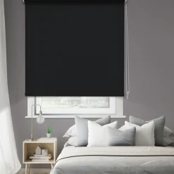 Madeco 1499 Verduisterend Rolgordijn Effen Zwart 120X250Cm-Brico New