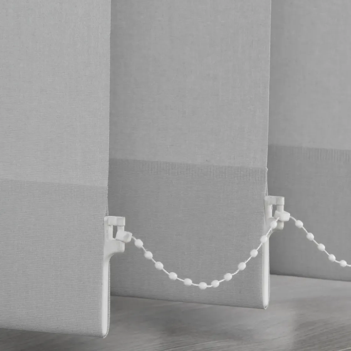 Madeco 3058 Verticale Lamellen 5 Stuks Lichtdoorlatend Grijs 8,9 X 260 Cm + Rail 150Cm-Brico Hot