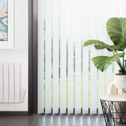 Madeco 4115 Verticale Lamellen Compleet Lichtdoorlatend Wit 12,7 X 260 Cm + Rail 150 Cm-Brico Online