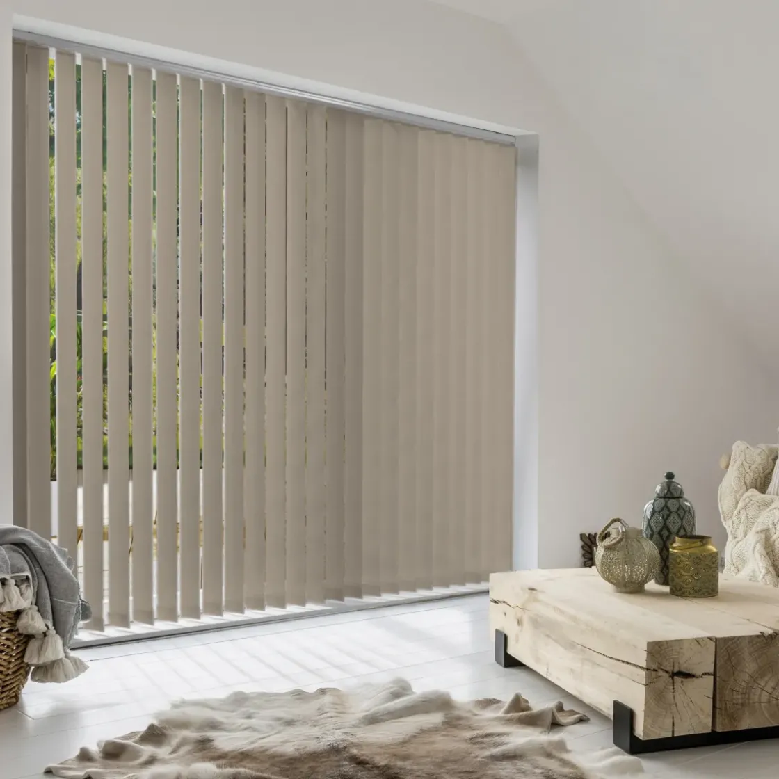 Madeco 3121 Verticale Lamellen Alaska 5 Stuks Taupe 8,9 X 260 Cm-Brico Outlet