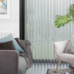 Madeco 4125 Verticale Lamellen Compleet Lichtdoorlatend Grijs 12,7 X 260 Cm + Rail 300 Cm-Brico Online