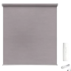 Madeco Grey Gemotoriseerd Lichtdoorlatend Rolgordijn E-Roll Grijs 120X250Cm-Brico Outlet