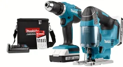 Brico Makita Accuboormachine + Decoupeerzaag Dk18928Ax1 18V (2 Accu'S) Clearance