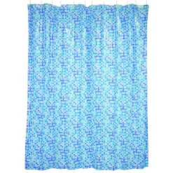 Brico Msv Douchegordijn Concept Blauw 180Cm New