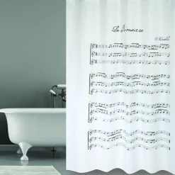 Brico Msv Douchegordijn Vivaldi Grijs 180Cm New