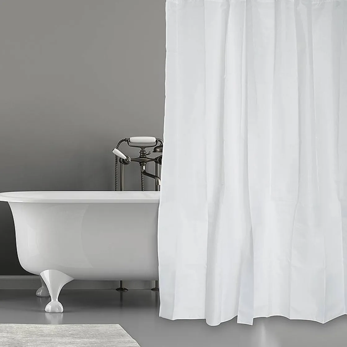 Brico Msv Douchegordijn Wit 180Cm Hot