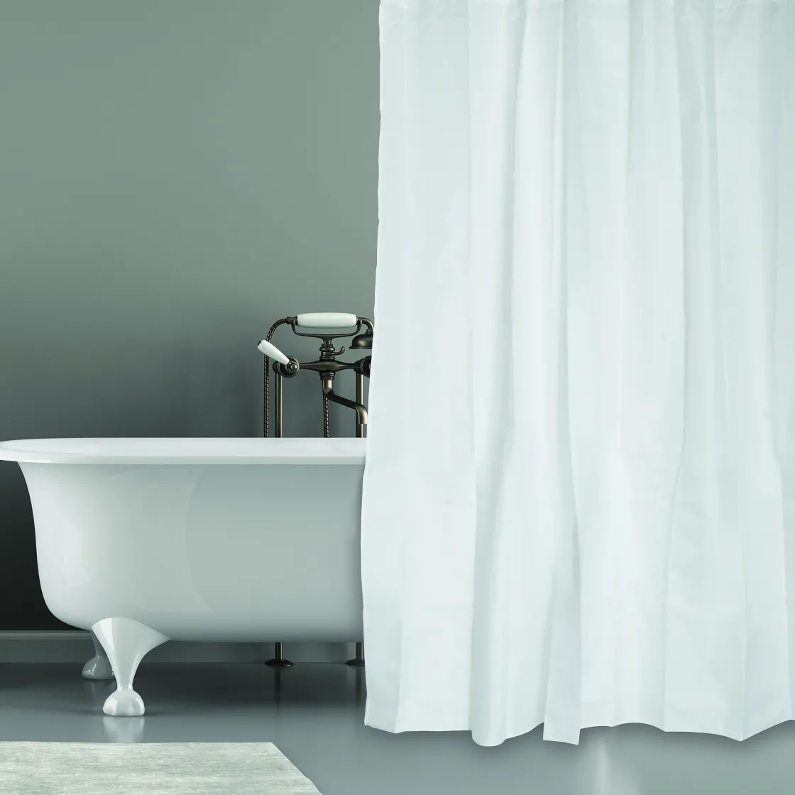 Brico Msv Douchegordijn Wit 180Cm Hot