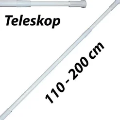 Brico Msv Douchestang 110-200Cm Uitschuifbaar Wit Hot