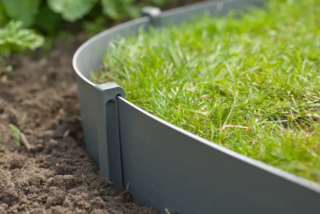 Nature Grondpennen Voor Tuinborder Polyethyleen Grijs 1,9X1,8X26,7Cm 10 Stuks-Brico