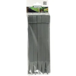 Nature Grondpennen Voor Tuinborder Polyethyleen Grijs 1,9X1,8X26,7Cm 10 Stuks-Brico
