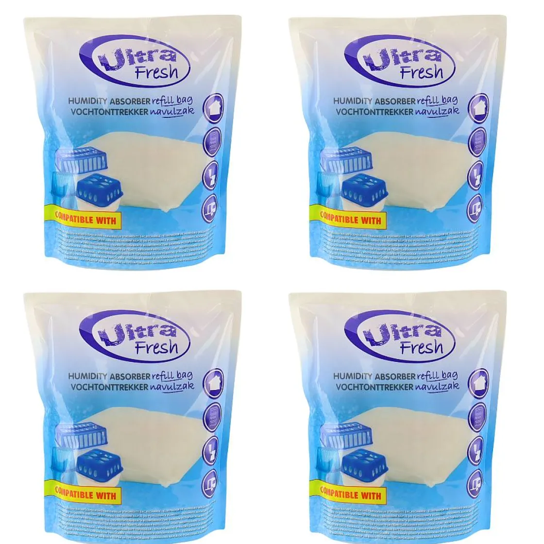 Brico Nordix Luchtontvochtiger Navulling 4 Stuks Navulzakje Hot