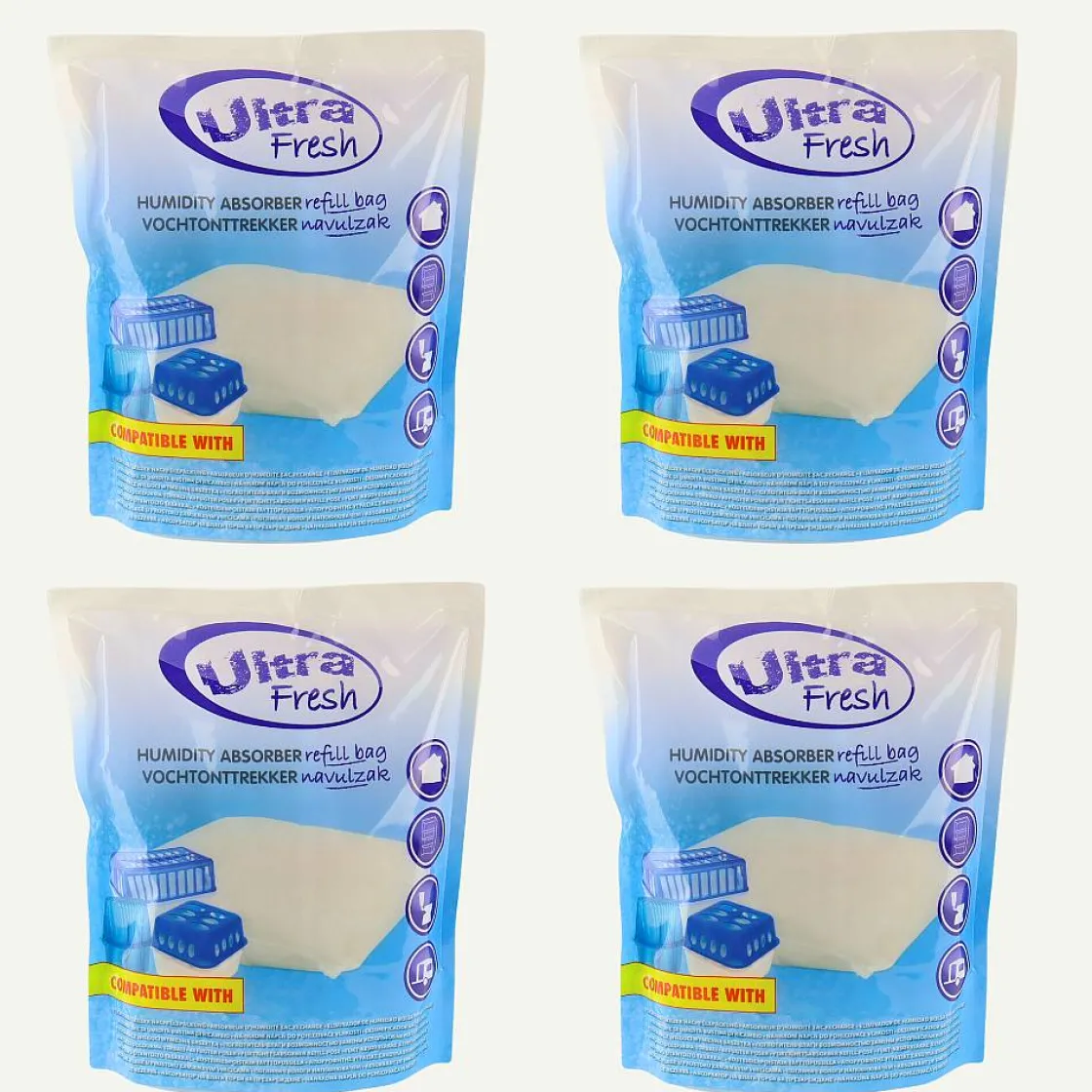 Brico Nordix Luchtontvochtiger Navulling 4 Stuks Navulzakje Hot