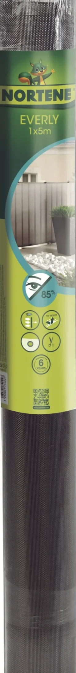 Nortene Balkondoek Zichtbelemmering Everly Platinium 1,5X5M-Brico Discount