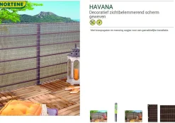 Brico Nortene Donkerbruin Privacyscherm Havana 1X5M Hot