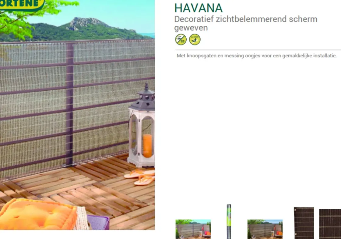 Nortene Scherm Havana Beige 1X5M-Brico Best
