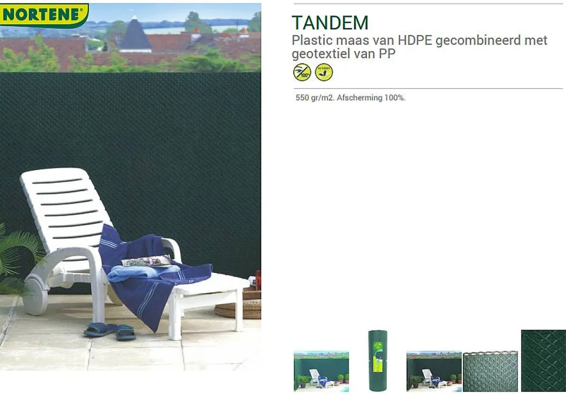 Brico Nortene Tuinscherm Plastic Groen 1X3M Clearance