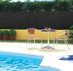 Nortene Zichtdoek Zichtbelemmering Totaltex Zwart 2X10M-Brico Discount