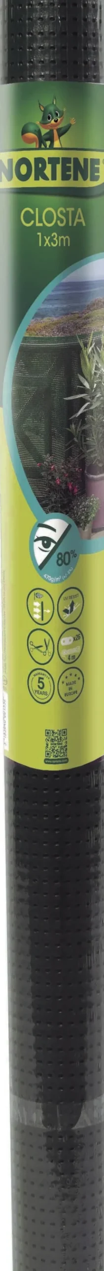 Nortene Zichtdoek Zichtbelemmering Closta Groen 1X3M-Brico New