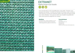 Nortene Zichtdoek Zichtbelemmering Extranet Groen 1,5X10M-Brico Hot