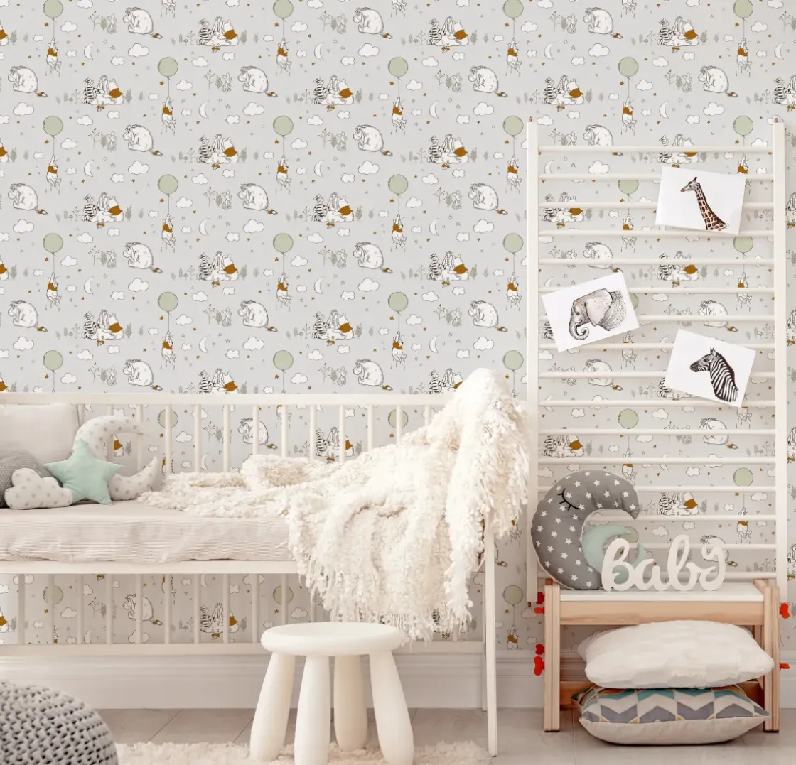 Papierbehang Winnie The Pooh Up, Up And Away-Brico New
