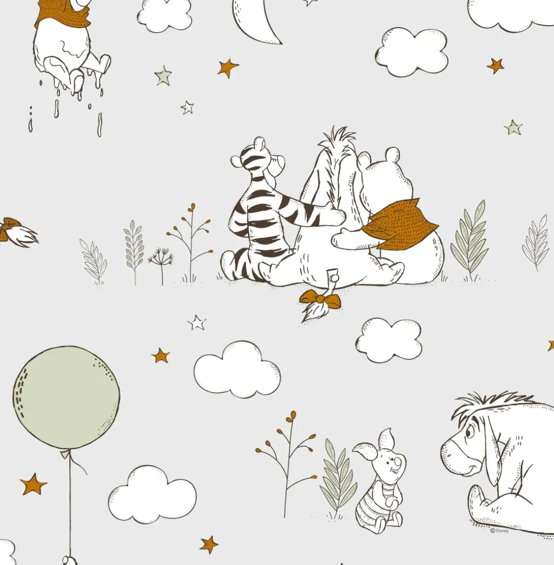 Papierbehang Winnie The Pooh Up, Up And Away-Brico New