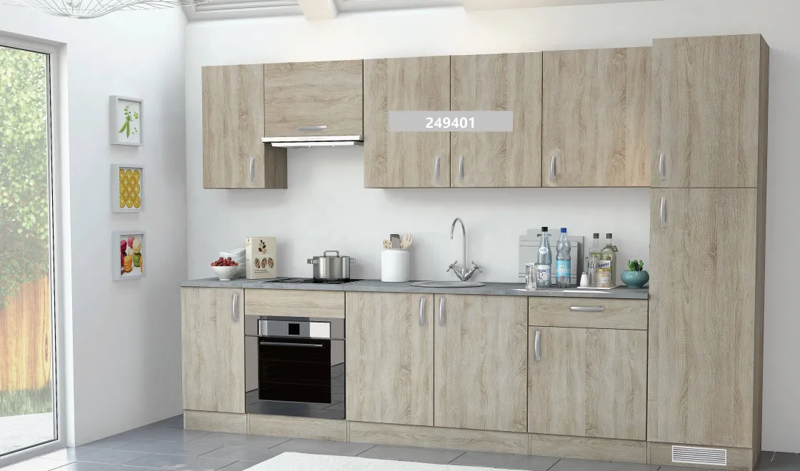 Brico Paprika Bovenkast 100Cm Geborsteld Eik Melamine Clearance