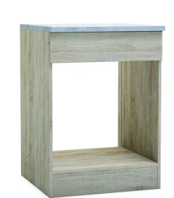 Brico Paprika Kast Voor Oven 60Cm Geborsteld Eik Melamine New