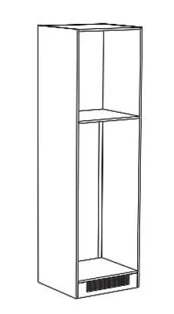 Brico Paprika Kolomkast 60Cm Geborsteld Eik Melamine New