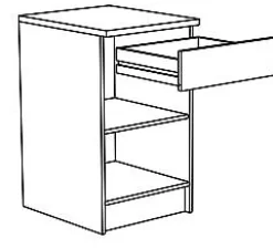 Brico Paprika Onderkast 60Cm Geborsteld Eik Melamine Outlet