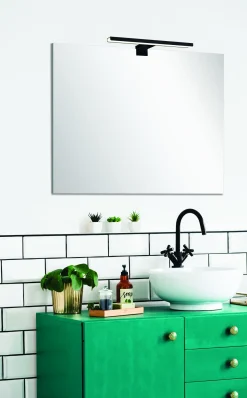 Brico Parma Ledverlichting Spiegel 30Cm Zwart