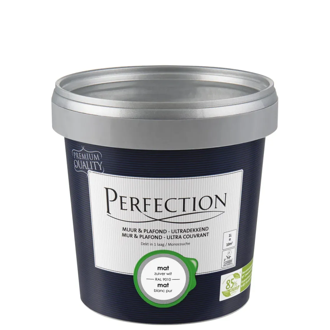 Perfection Muurverf Ultradekkend Mat Wit Ral 9010 1L-Brico Online