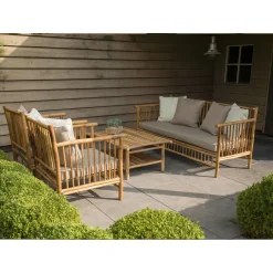 Persoon Exotan Bamboe Loungeset - Natural Finish-Brico Hot