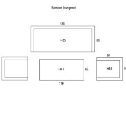 Persoon Exotan Bamboe Loungeset - Natural Finish-Brico Hot
