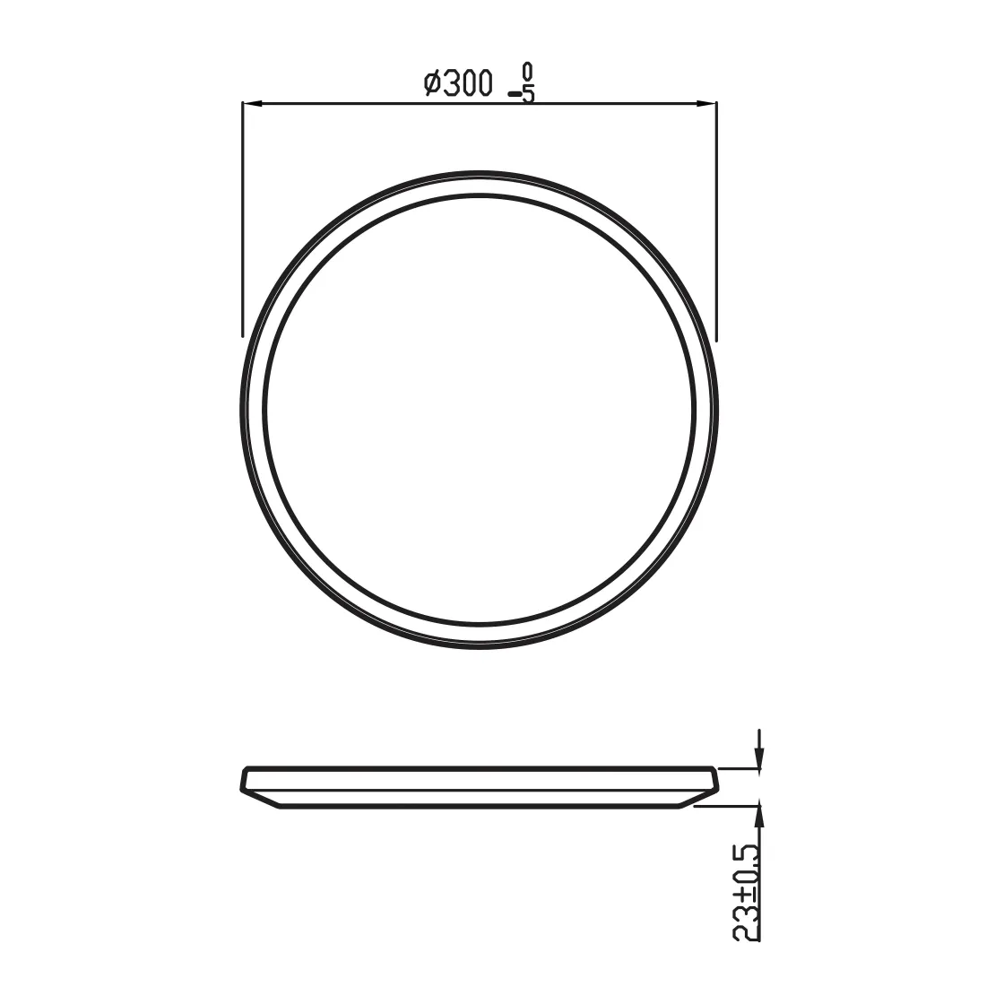 Brico Philips Plafondlamp Superslim Zwart O30Cm 18W