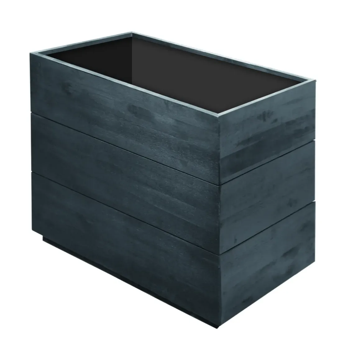 Plantenbak Acaciahout Rechthoek 60X30Cm Zwart-Brico Discount